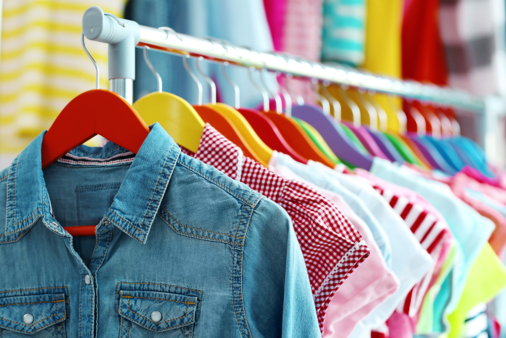 Crisp, Clean clothing on a rack